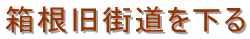 箱根旧街道を下る