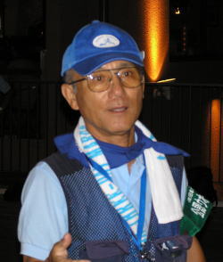 例会を終えホットする西澤さん