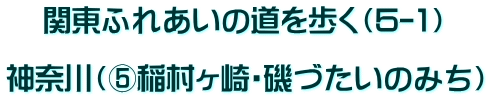    関東ふれあいの道を歩く（5-1）  神奈川（⑤稲村ヶ崎・磯づたいのみち）