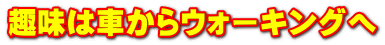 趣味は車からウォーキングへ